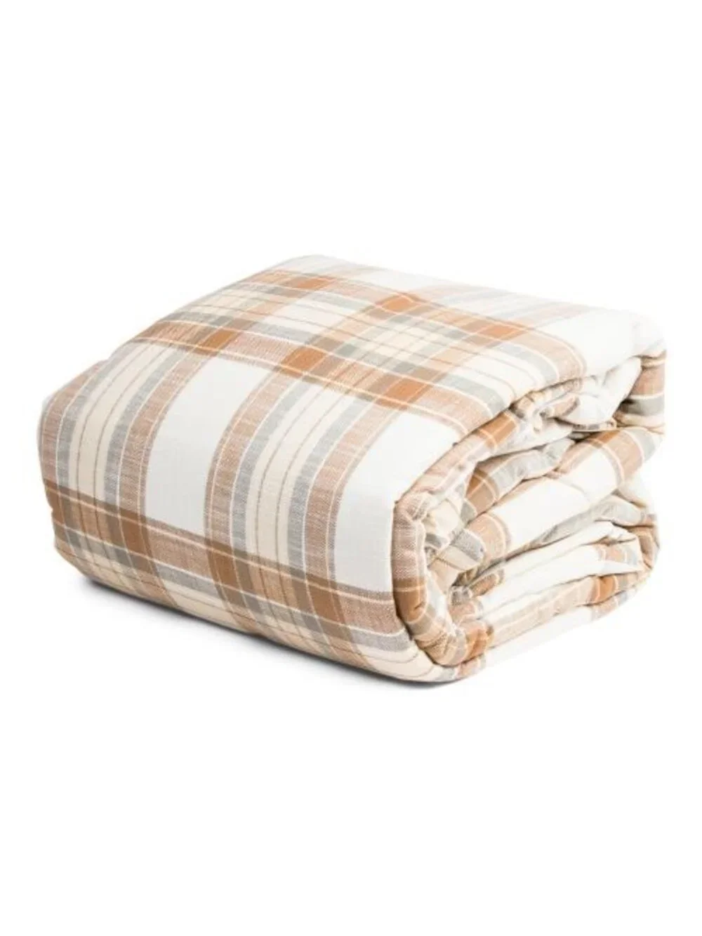 BROOKS BROTHERS 3pc Cotton Percale Plaid Comforter Set
